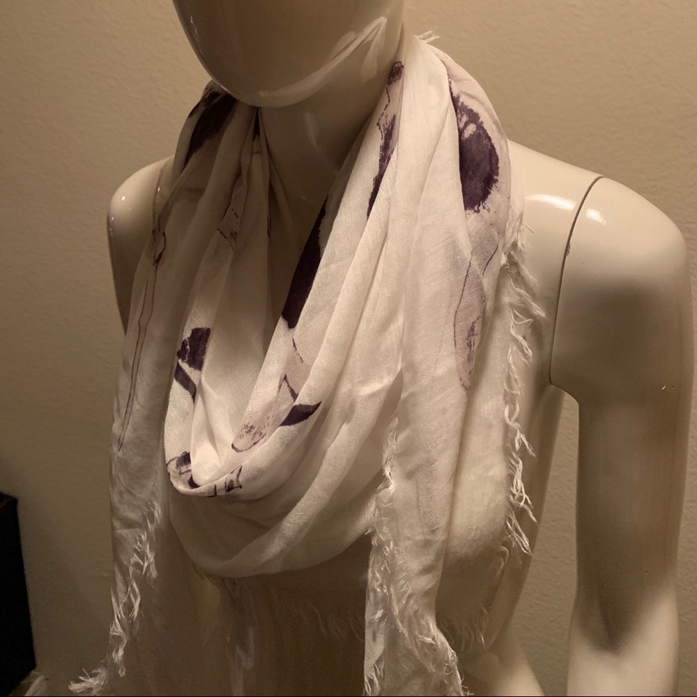 DIESEL Square Watercolor Floral Print Scarf